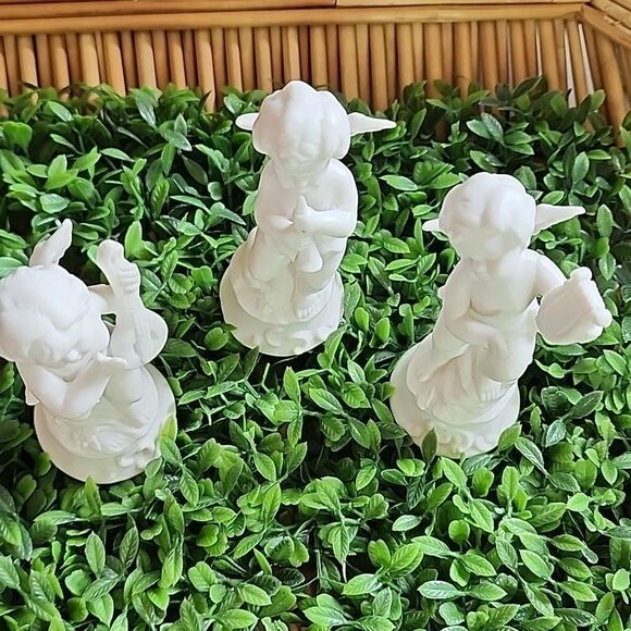 Vintage Japan Cherubims With Musucal Instruments Dickson Bisque Porcelain - Picture 12 of 12